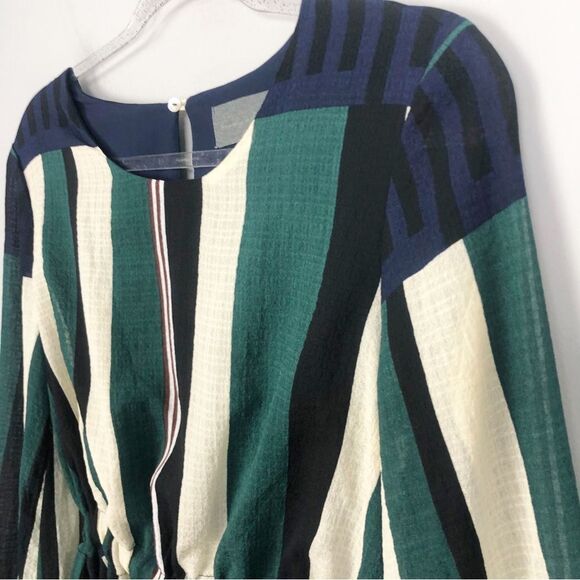 ANTHROPOLOGIE | SUNDAY IN BROOKLYN Leger Striped Side Tie Dress Women’s Size S - Picture 4 of 14